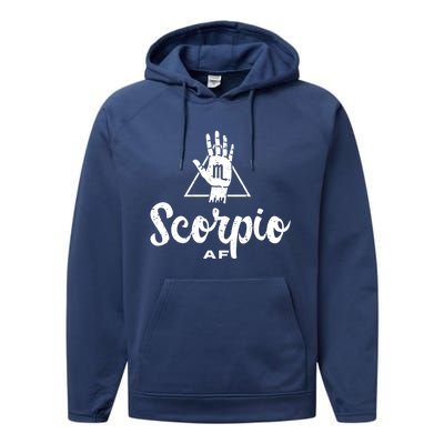 Scorpio Af / Scorpio Birthday / Scorpio Astrology Sign Gift Performance Fleece Hoodie