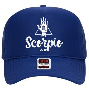 Scorpio Af / Scorpio Birthday / Scorpio Astrology Sign Gift High Crown Mesh Back Trucker Hat