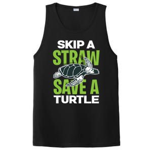 Skip A Straw Save A Turtle Envirotal Activist Funny Gift PosiCharge Competitor Tank