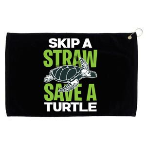 Skip A Straw Save A Turtle Envirotal Activist Funny Gift Grommeted Golf Towel