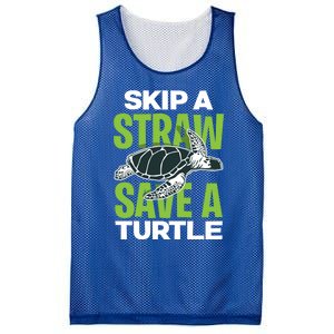 Skip A Straw Save A Turtle Envirotal Activist Funny Gift Mesh Reversible Basketball Jersey Tank