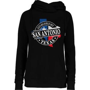 San Antonio Womens Funnel Neck Pullover Hood