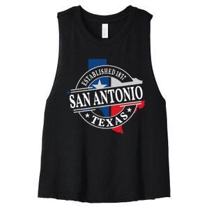 San Antonio Women's Racerback Cropped Tank