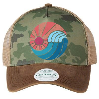 Sun And Sea Retro Vintage Wave Legacy Tie Dye Trucker Hat