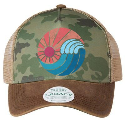 Sun And Sea Retro Vintage Wave Legacy Tie Dye Trucker Hat