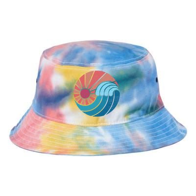 Sun And Sea Retro Vintage Wave Tie Dye Newport Bucket Hat