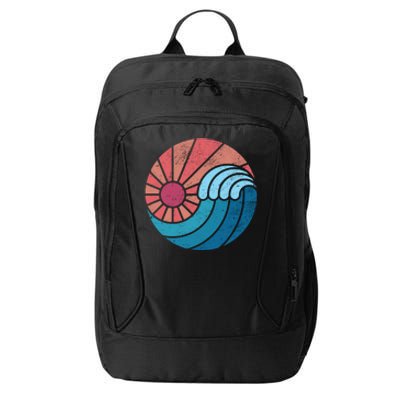 Sun And Sea Retro Vintage Wave City Backpack