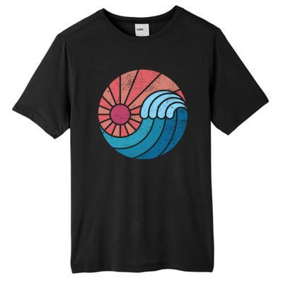 Sun And Sea Retro Vintage Wave Tall Fusion ChromaSoft Performance T-Shirt