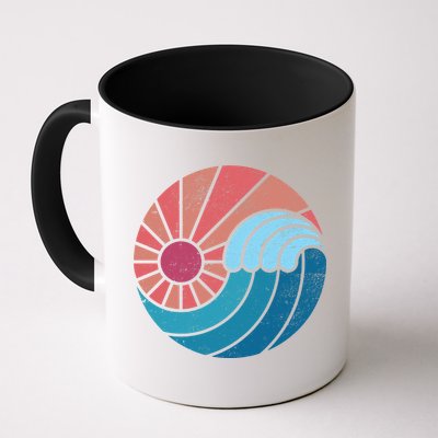 Sun And Sea Retro Vintage Wave Mug