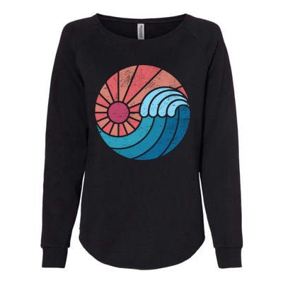 Sun And Sea Retro Vintage Wave Womens California Wash Sweatshirt