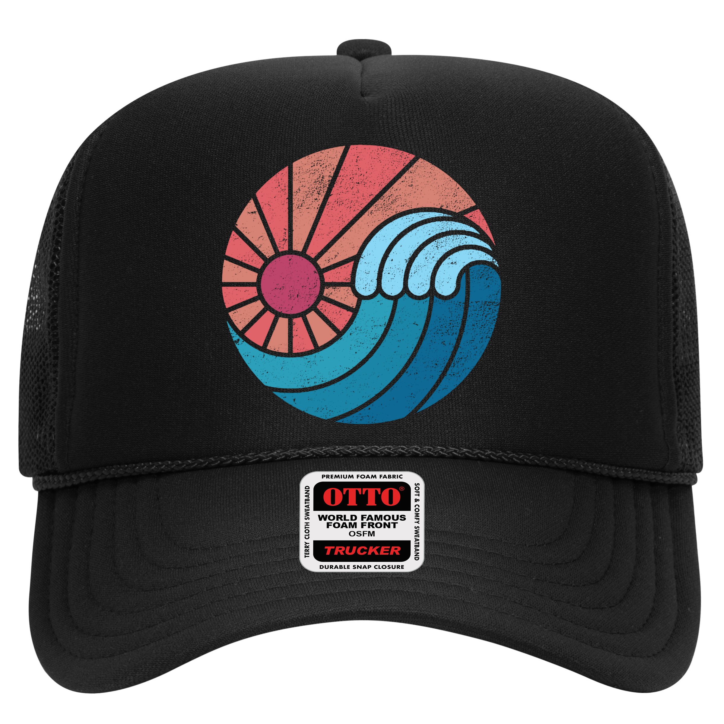Sun And Sea Retro Vintage Wave Hat