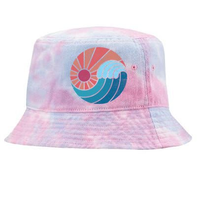 Sun And Sea Retro Vintage Wave Tie-Dyed Bucket Hat