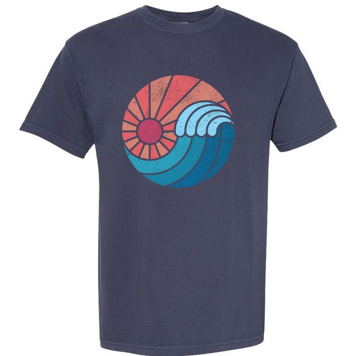 Sun And Sea Retro Vintage Wave Garment-Dyed Heavyweight T-Shirt