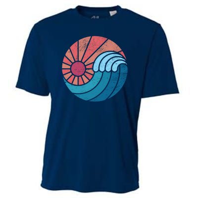 Sun And Sea Retro Vintage Wave Cooling Performance Crew T-Shirt