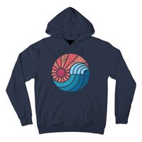 Sun And Sea Retro Vintage Wave Hoodie