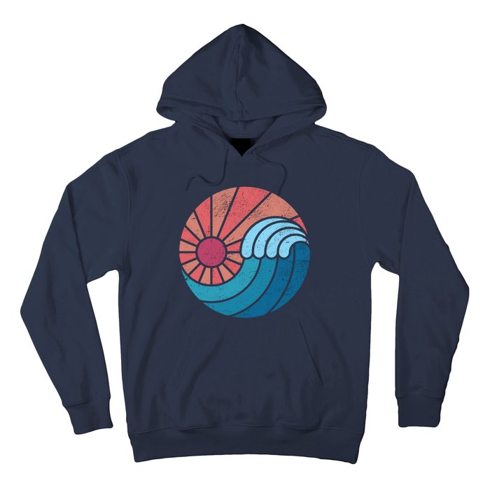 Sun And Sea Retro Vintage Wave Hoodie