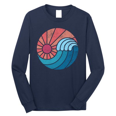 Sun And Sea Retro Vintage Wave Long Sleeve Shirt