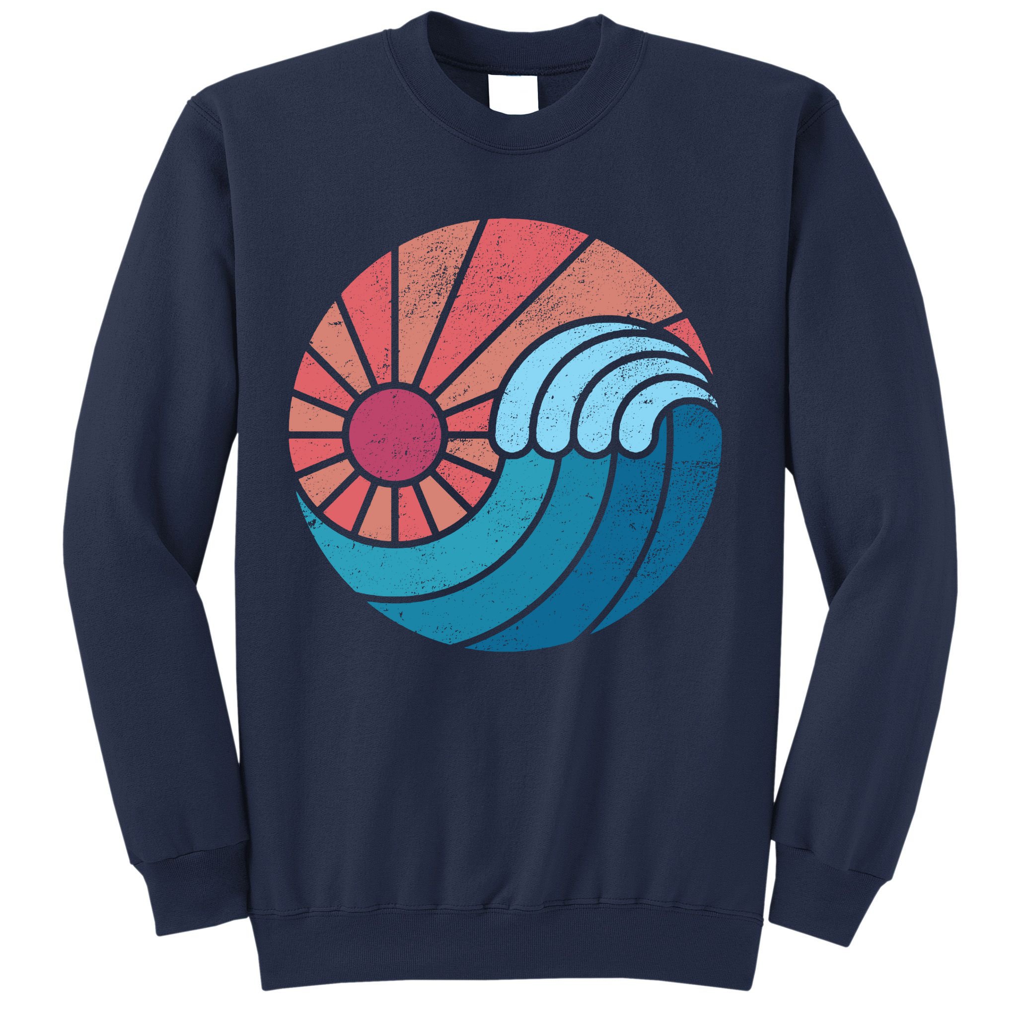 Sun And Sea Retro Vintage Wave Sweatshirt