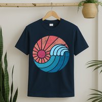 Sun And Sea Retro Vintage Wave T-Shirt