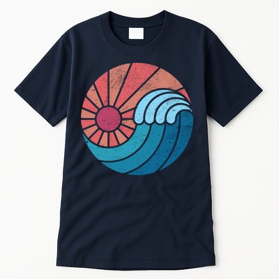 Sun And Sea Retro Vintage Wave Tall T-Shirt