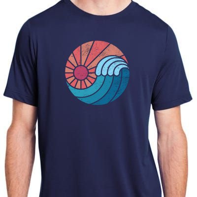 Sun And Sea Retro Vintage Wave Adult ChromaSoft Performance T-Shirt