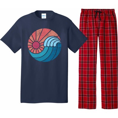 Sun And Sea Retro Vintage Wave Pajama Set