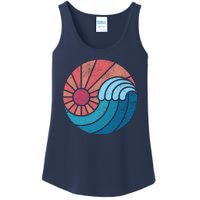 Sun And Sea Retro Vintage Wave Ladies Essential Tank