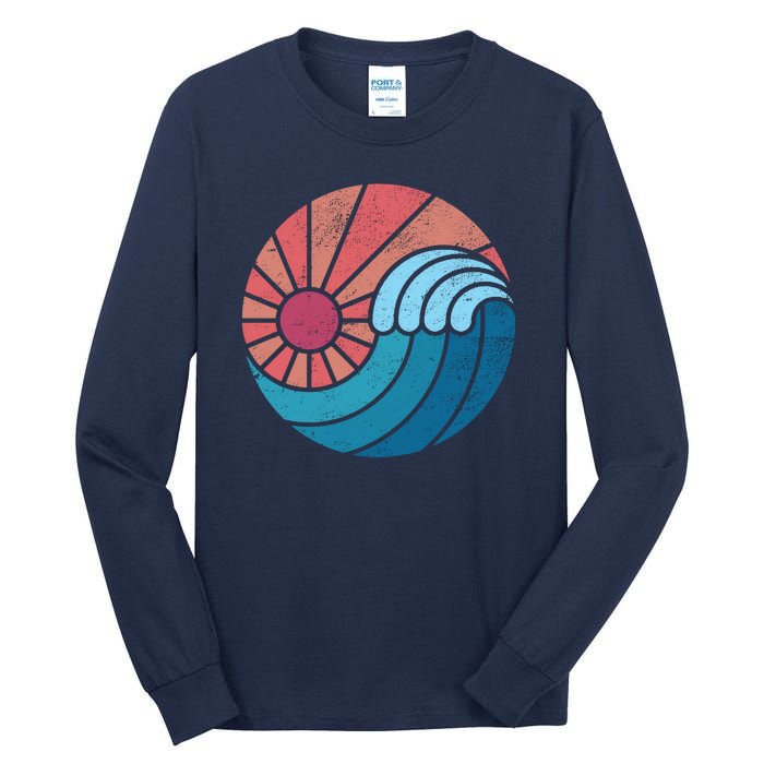 Sun And Sea Retro Vintage Wave Tall Long Sleeve T-Shirt