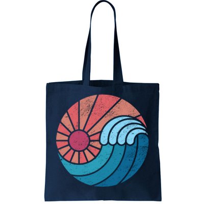 Sun And Sea Retro Vintage Wave Tote Bag