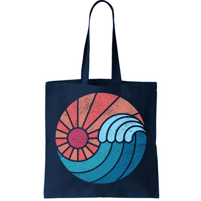 Sun And Sea Retro Vintage Wave Tote Bag