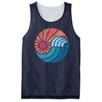 Sun And Sea Retro Vintage Wave Mesh Reversible Basketball Jersey Tank