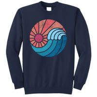 Sun And Sea Retro Vintage Wave Tall Sweatshirt