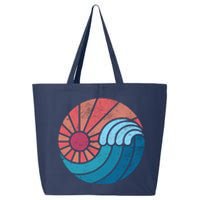 Sun And Sea Retro Vintage Wave 25L Jumbo Tote