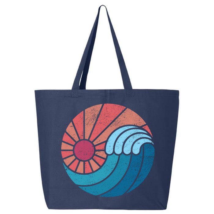 Sun And Sea Retro Vintage Wave 25L Jumbo Tote