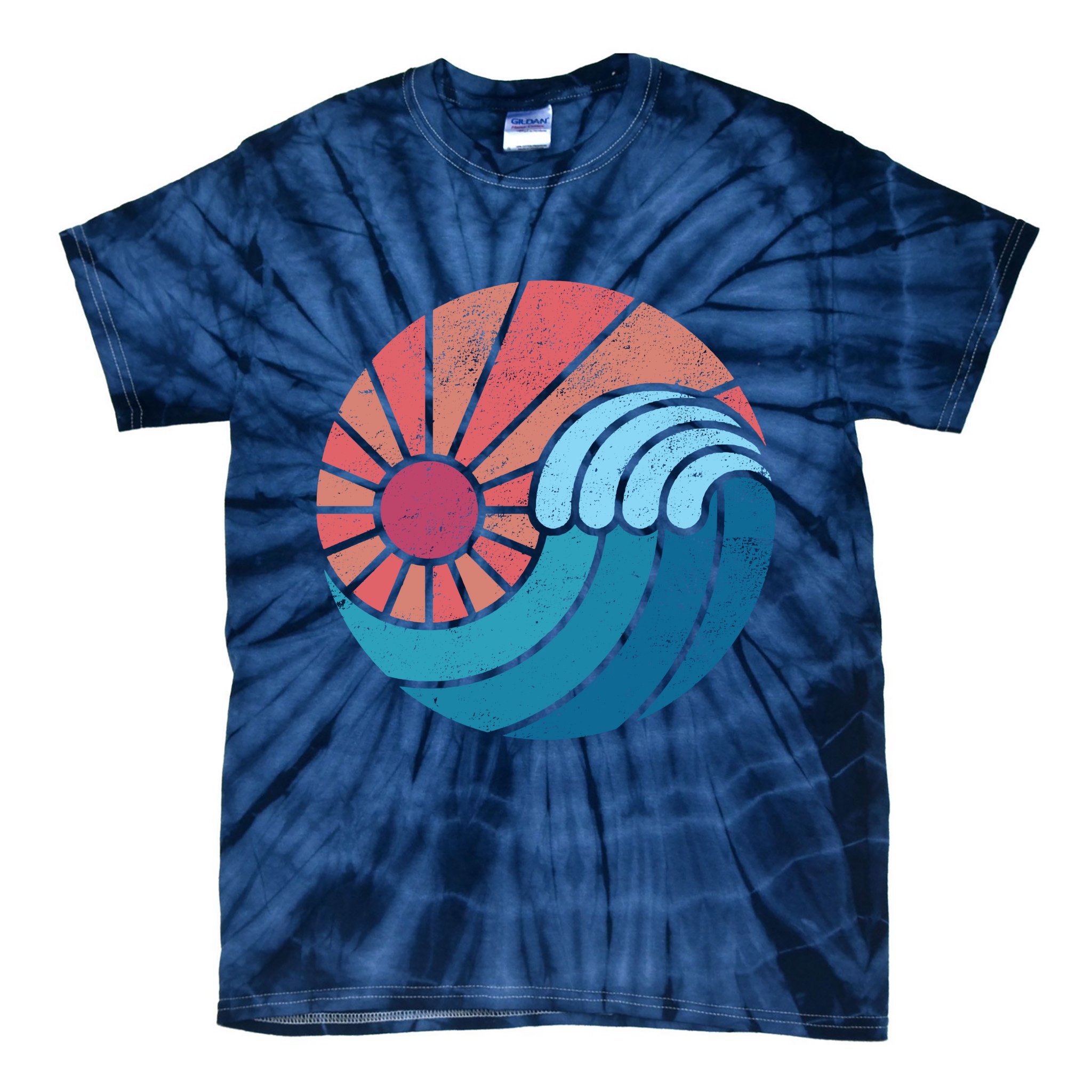 Sun And Sea Retro Vintage Wave Tie-Dye T-Shirt