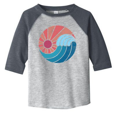 Sun And Sea Retro Vintage Wave Toddler Fine Jersey T-Shirt