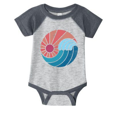 Sun And Sea Retro Vintage Wave Infant Baby Jersey Bodysuit