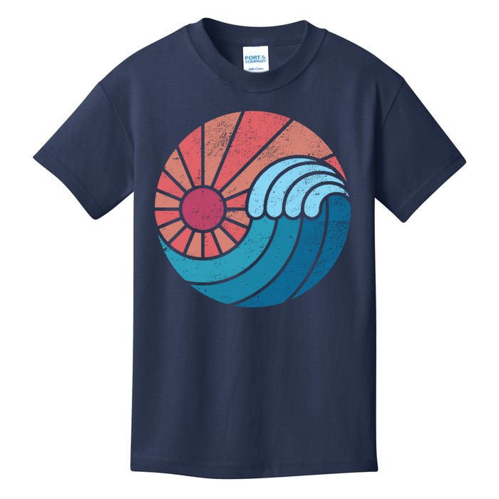 Sun And Sea Retro Vintage Wave Kids T-Shirt