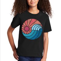Sun And Sea Retro Vintage Wave Kids T-Shirt