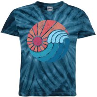 Sun And Sea Retro Vintage Wave Kids Tie-Dye T-Shirt