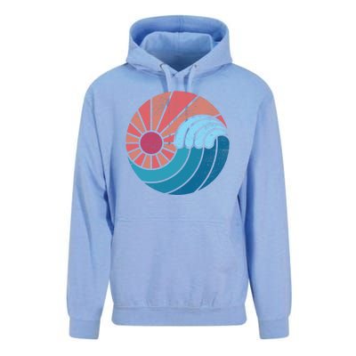 Sun And Sea Retro Vintage Wave Unisex Surf Hoodie