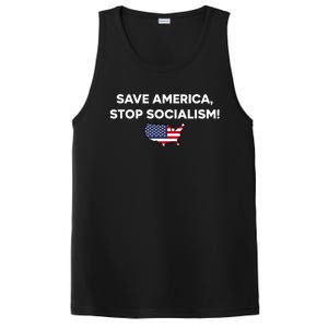 Save America Stop Socialism PosiCharge Competitor Tank