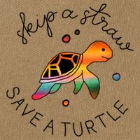 Skip A Straw Save A Turtle Gift Cotton Canvas Backpack