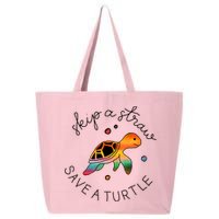 Skip A Straw Save A Turtle Gift 25L Jumbo Tote