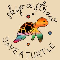Skip A Straw Save A Turtle Gift Drawstring Bag