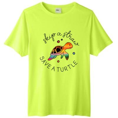 Skip A Straw Save A Turtle Gift Tall Fusion ChromaSoft Performance T-Shirt