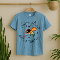 Skip A Straw Save A Turtle Gift T-Shirt