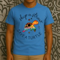 Skip A Straw Save A Turtle Gift T-Shirt