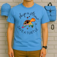 Skip A Straw Save A Turtle Gift T-Shirt