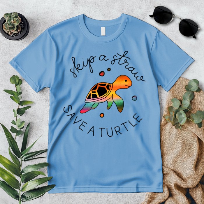Skip A Straw Save A Turtle Gift Premium T-Shirt